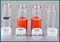 30ml EPA clear vial for HPLC with PTEF septa and PP cap 1