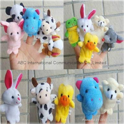 Finger plush puppets story telling animal figure hand puppet cartoon animal toy 3