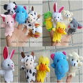 Finger plush puppets story telling animal figure hand puppet cartoon animal toy 3