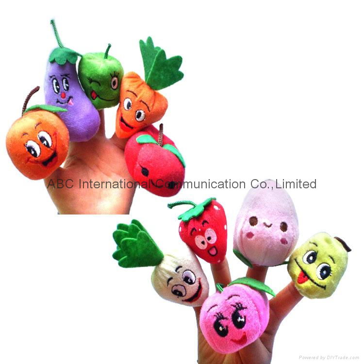 Fruit finger puppet plush toy  vegetable plush puppet finger plush  4