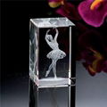 Crystal Rectangle With 3D Ballet Dancer Laser Inside 1