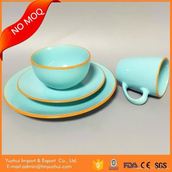 Colored glaze ceramic tableware collection