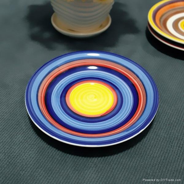 China's alibaba wholesale handmade ceramic plate for restaurant use