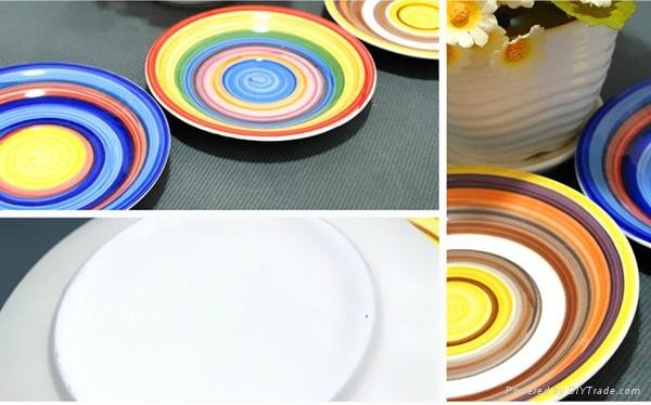 China's alibaba wholesale handmade ceramic plate for restaurant use 3