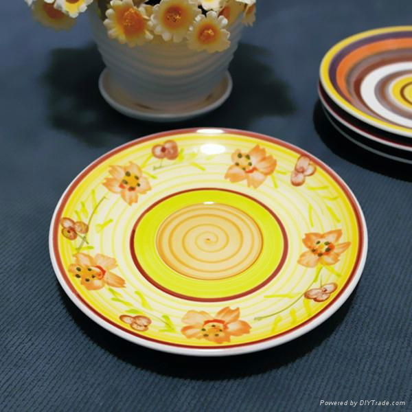 China's alibaba wholesale handmade ceramic plate for restaurant use 4