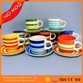 Chile's hot selling hand-painted coffee cups and saucers 1