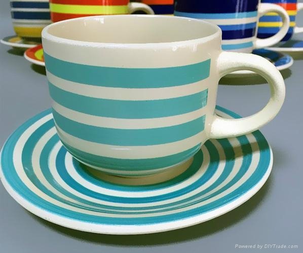 Chile's hot selling hand-painted coffee cups and saucers 2