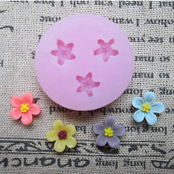 S038 small flower silicone cake mould sugar craft tools home stencil decoration 2