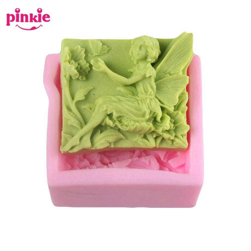 Z255 Flower And Angel Shaped Silicone Rubber Moulds for Cake And Candle 3