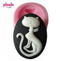 F178 cute cat silicone candy molds sugar