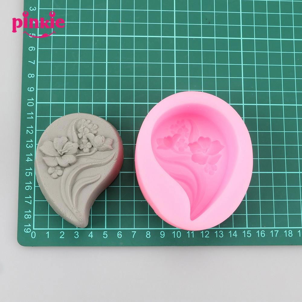 Z509 Different Flowers Shapes Silicone Mold For Soap Making 5