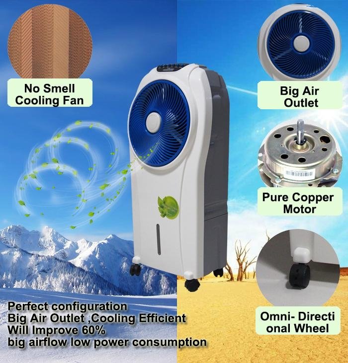 Low Power Cost Eco-friendly Moblie Evaporative Cooling Fan Air Cooler 3