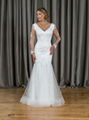 Mermaid & Trumpet V-neck Long Sleeves Lace Wedding Dress W17 1