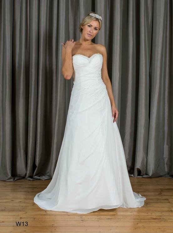 Aline Sweetheart Beading Chiffon Wedding Dress W13