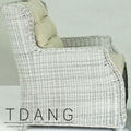 Driago Wicker Sofa 1 Seat with Ottoman