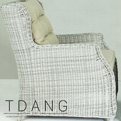 Driago Wicker Sofa 1 Seat with Ottoman