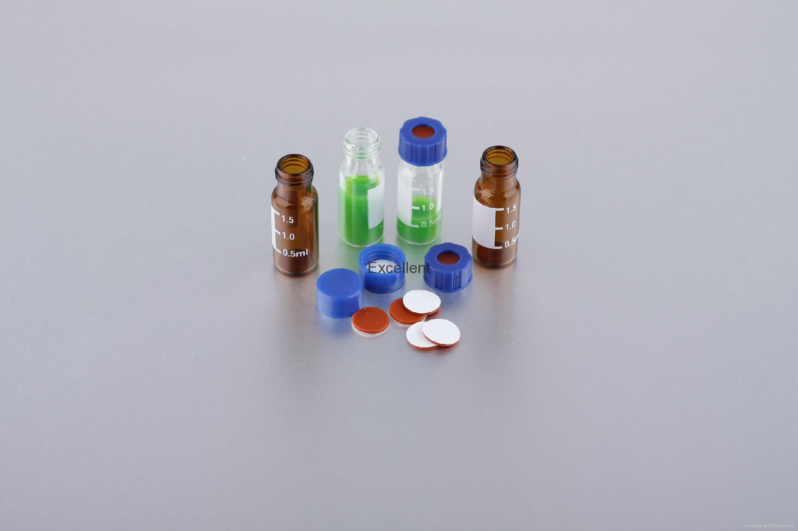 2ml HPLC autosampler vials thread ND9-425 Screw Neck glass sample vials with Cap 2