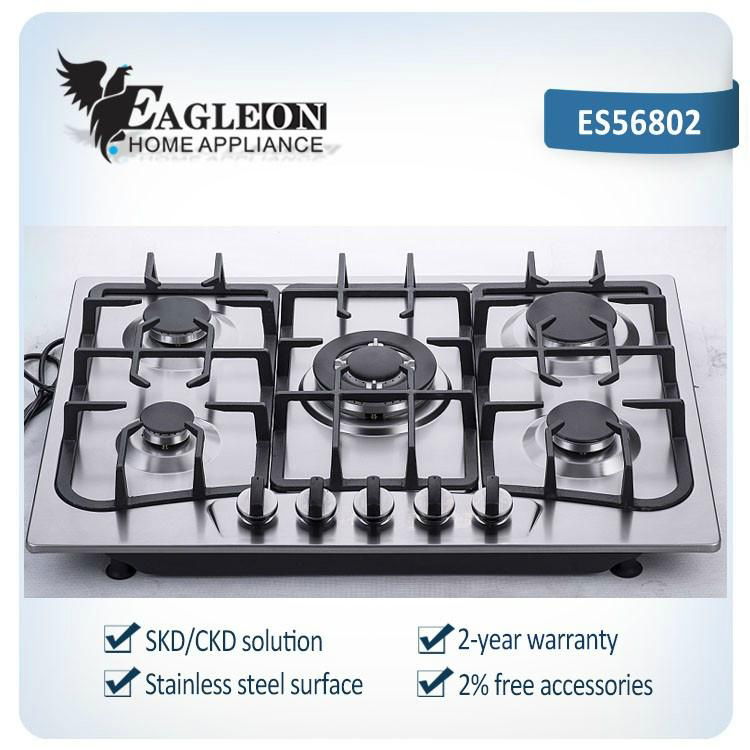 ES56802 68cm Stainless steel built-in gas cooker