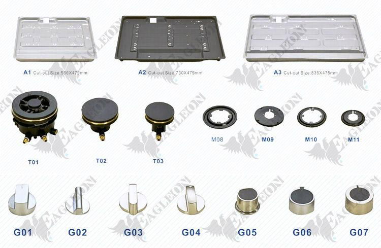 ES56802 68cm Stainless steel built-in gas cooker 3