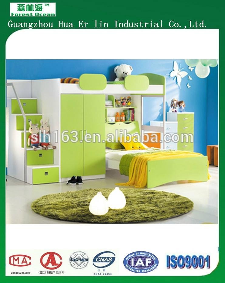 children/kids single/bunk bed funiture hot sales bed with study table  