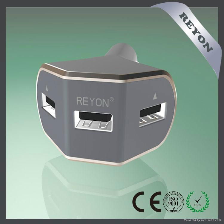 REYON newest private mode 7.2A Quick charge 2.0 3 usb car charger