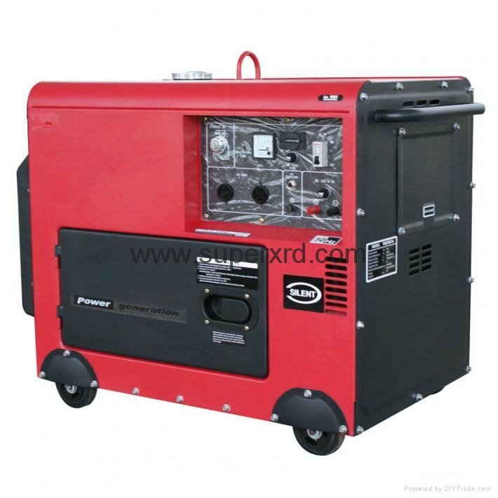 Hot sale  5kva silent  diesel generator air cooling   factory price 