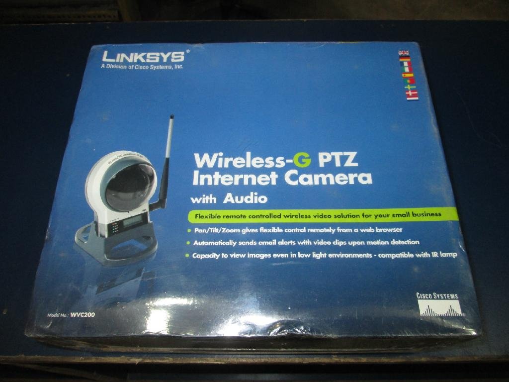 Cisco Linksys WVC200-EU Wireless-G PTZ Internet Video Camera with Audio