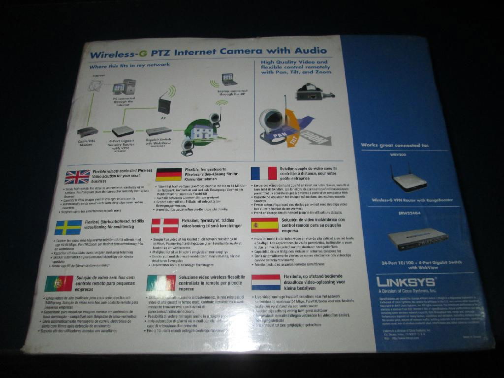 Cisco Linksys WVC200-EU Wireless-G PTZ Internet Video Camera with Audio 2