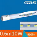 Color cover energy Saving efficient lights 10W 600mm led T8 full-glass tubes