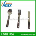 Stainless steel cutlery three-piece set outdoor camping knife fork and spoon 2