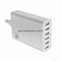 60 Watt 6 Port Desktop Rapid USB Charger Multi Port USB Charger Travel Wall