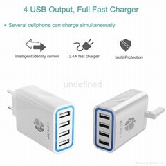 28w 4 port USB wall Travel charger