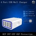 28w 4 port USB wall Travel charger 2