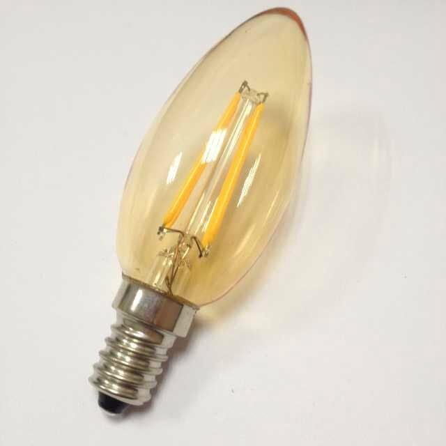 amber glass candle lighting lamp C35 4W led filament bulb 4