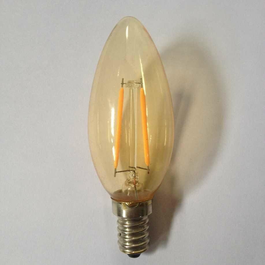 amber glass candle lighting lamp C35 4W led filament bulb 3