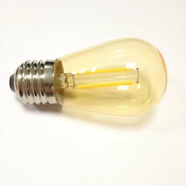 S14 amber glass 2W 4W E26 base led filament bulb 2