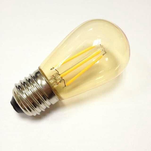 S14 amber glass 2W 4W E26 base led filament bulb