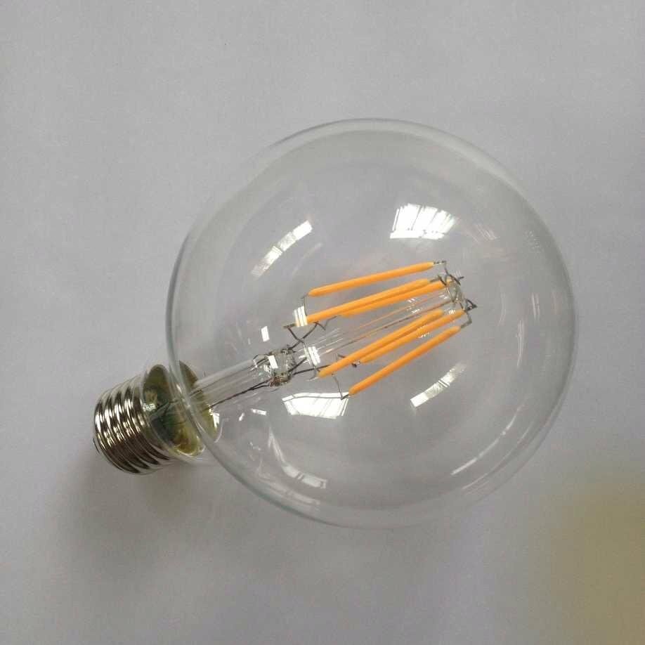 clear glass globe lamp G95 6W led filament bulb led lighting 3