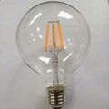 clear glass globe lamp G95 6W led filament bulb led lighting 1