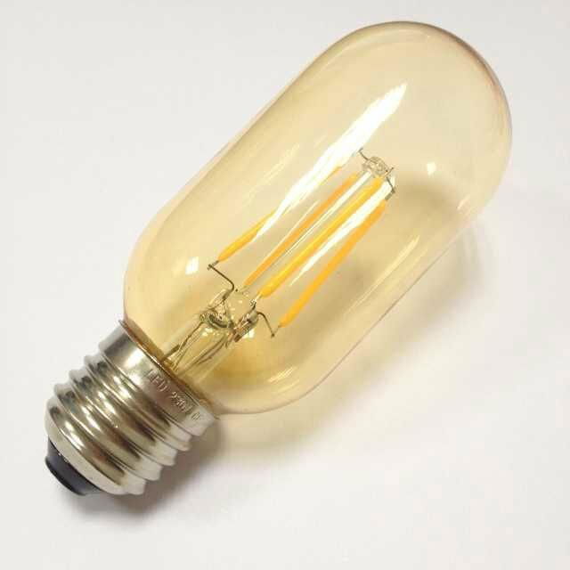 tubular lamp amber smoke glass T45 led filament bulb led lighting 2