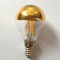 half chrome goden lamp G45 4W led filamet bulb