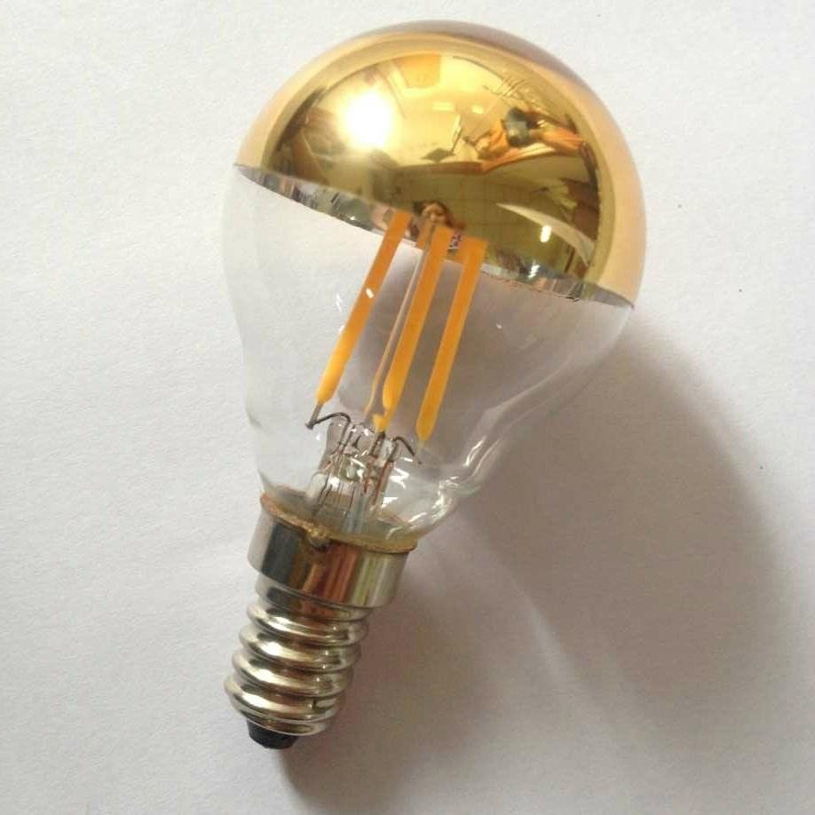 half chrome goden lamp G45 4W led filamet bulb 2