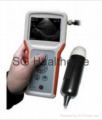 Handheld VET ultrasound scanner with convex probe