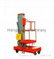 Single mast aluminum alloy elevating work platforms