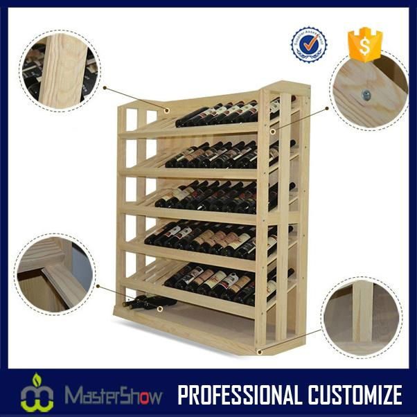 Famous restaurant red wine bottle display rack 3