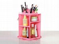 Rotating acrylic lipstick display stand rack tabletop spinning cosmetic organize