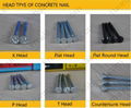  galvanized concrete nail made of  high quality low carbon #45  5