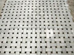 Basketwave Mosaic Bianco Carrara White Marble