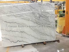 Chinese Guangxi White Marble Tile Bookmatched