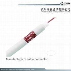 High quality RG 11/U CCTV COAXIAL CABLE 14AWG BC FPE 95% BC .405 PVC | PE 